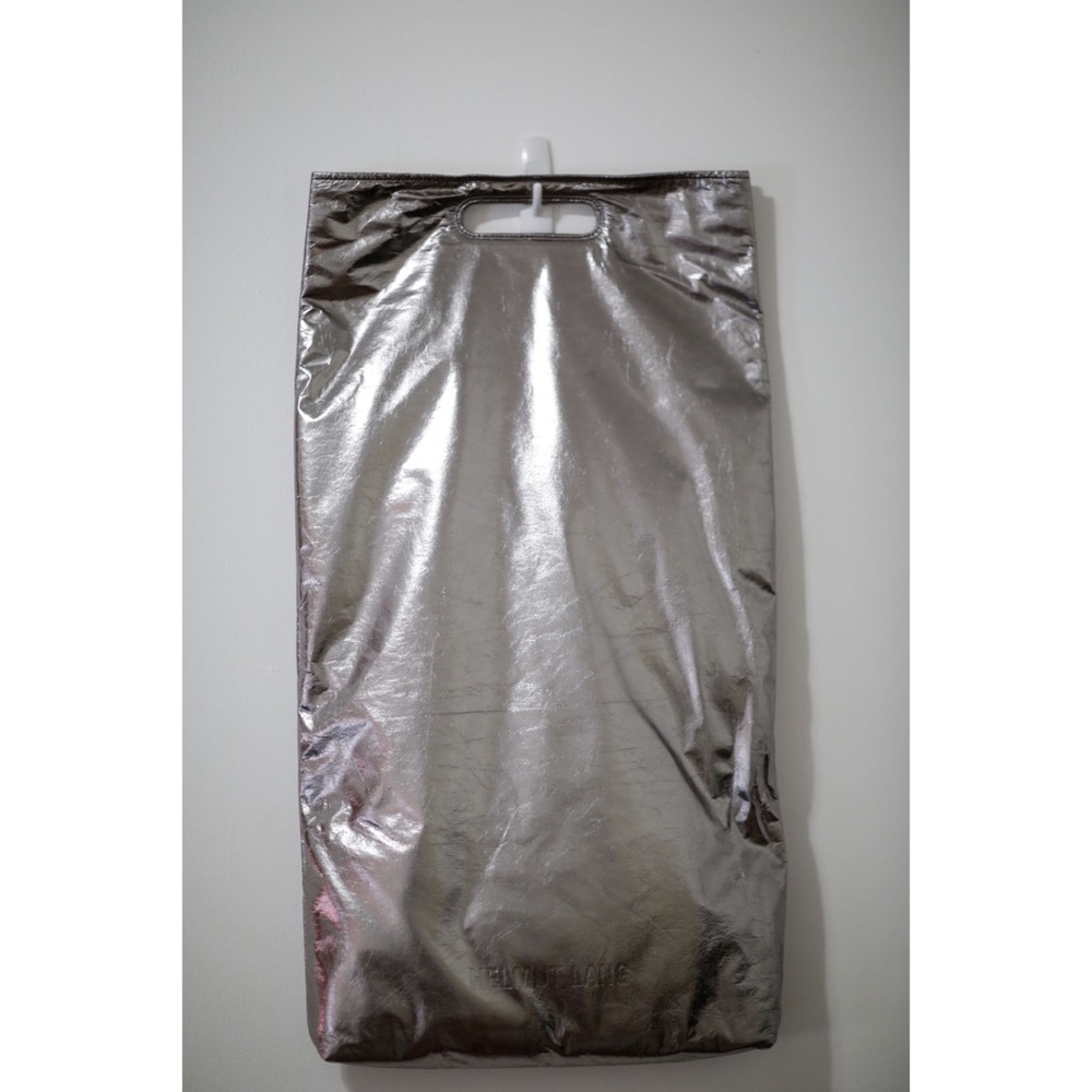 Helmut Lang Metallic Fold-Over Clutch